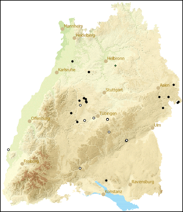 Verbreitung Aegopinella minor in Baden-Wuerttemberg