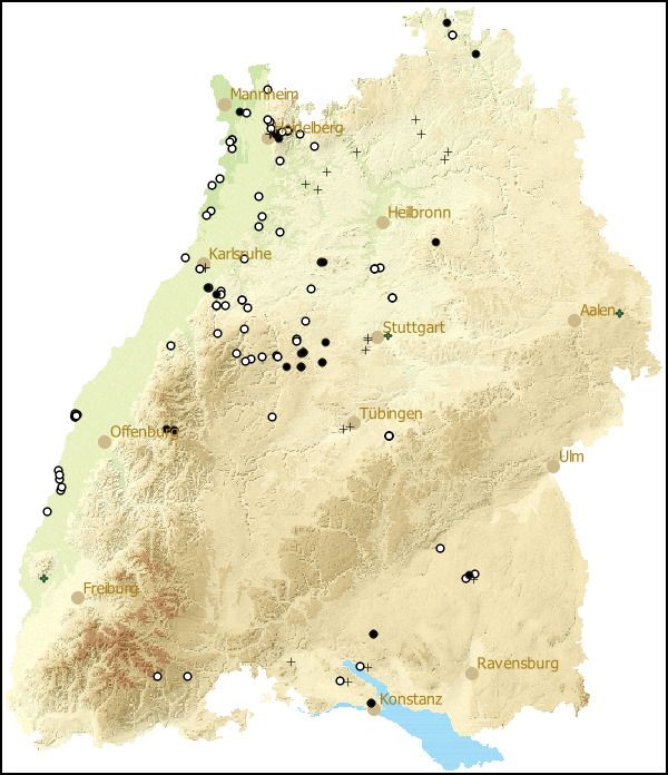 Verbreitung Aegopinella nitidula in Baden-Wuerttemberg