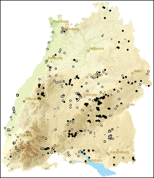 Verbreitung Aegopinella pura in Baden-Wuerttemberg