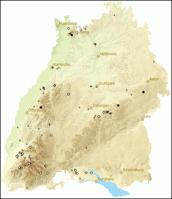 Verbreitung Balea perversa in Baden-Wuerttemberg