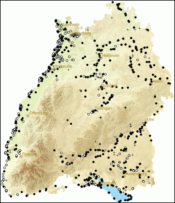 Verbreitung Bithynia tentaculata in Baden-Wuerttemberg