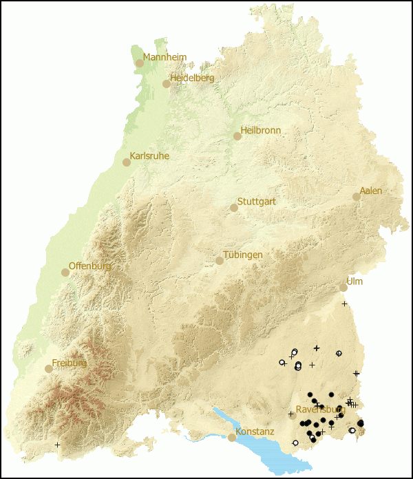 Verbreitung Bythinella bavarica in Baden-Wuerttemberg