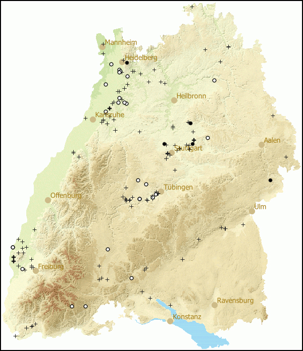 Verbreitung Chondrula tridens  in Baden-Wuerttemberg