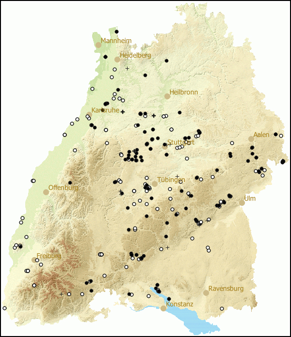 Verbreitung Cochlicopa lubricella in Baden-Wuerttemberg