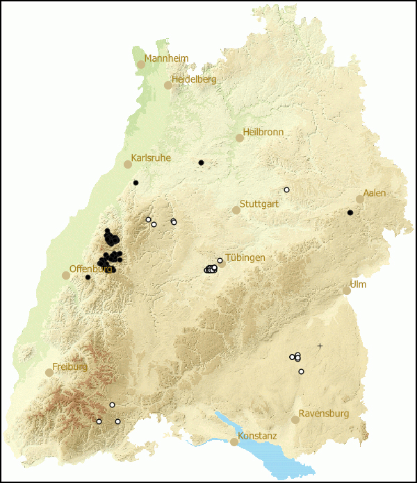 Verbreitung Columella aspera in Baden-Wuerttemberg