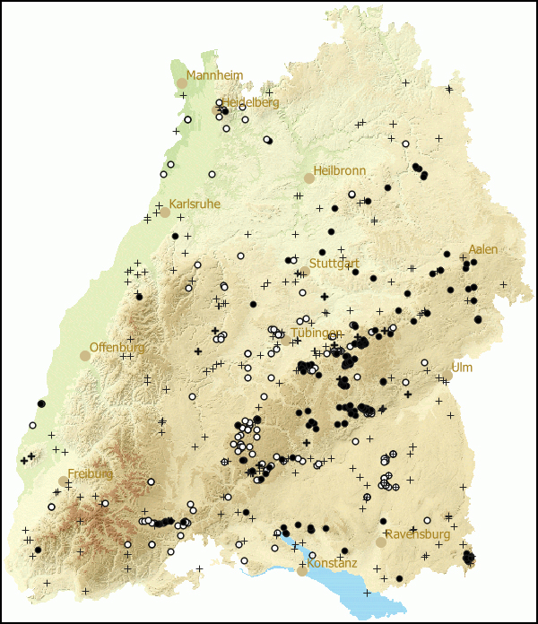Verbreitung Ena montana in Baden-Wuerttemberg
