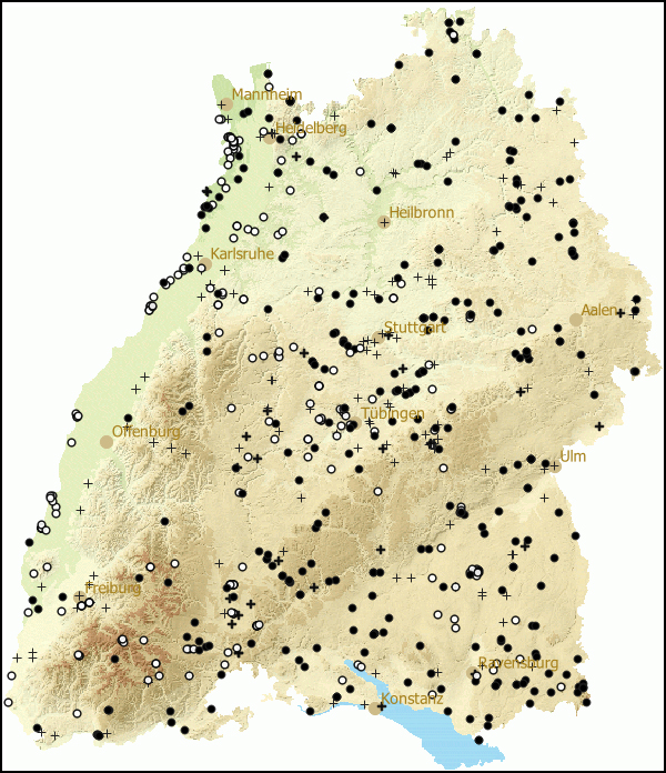Verbreitung Galba truncatula in Baden-Wuerttemberg