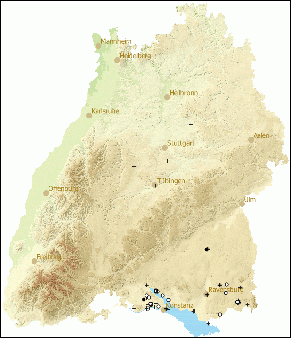 Verbreitung Gyraulus acronicus in Baden-Wuerttemberg