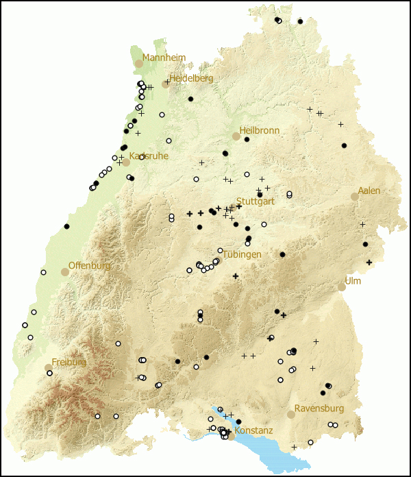 Verbreitung Gyraulus crista in Baden-Wuerttemberg