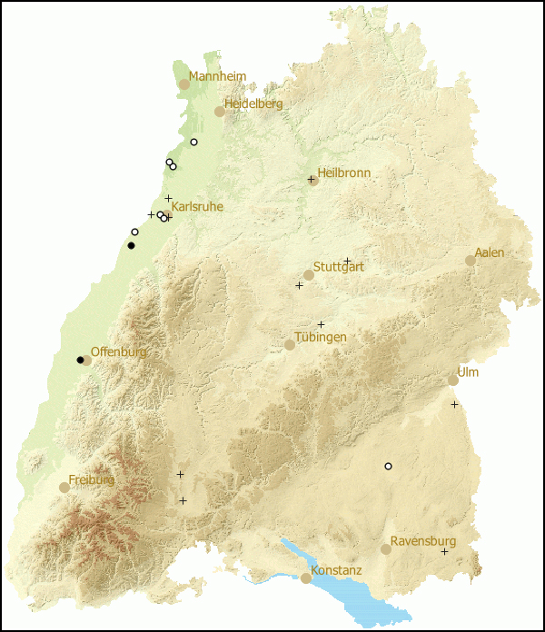 Verbreitung Gyraulus rossmaessleri in Baden-Wuerttemberg