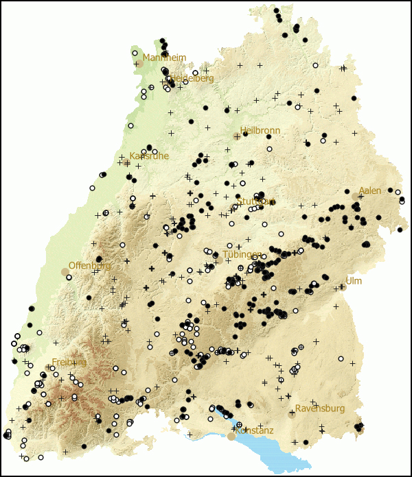 Verbreitung Helicigona lapicida in Baden-Wuerttemberg