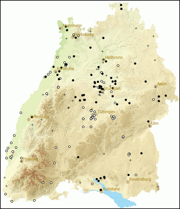 Verbreitung Limax maximus in Baden-Wuerttemberg
