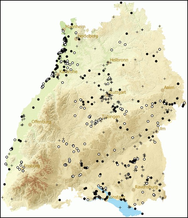 Verbreitung Lymnaea stagnalis in Baden-Wuerttemberg