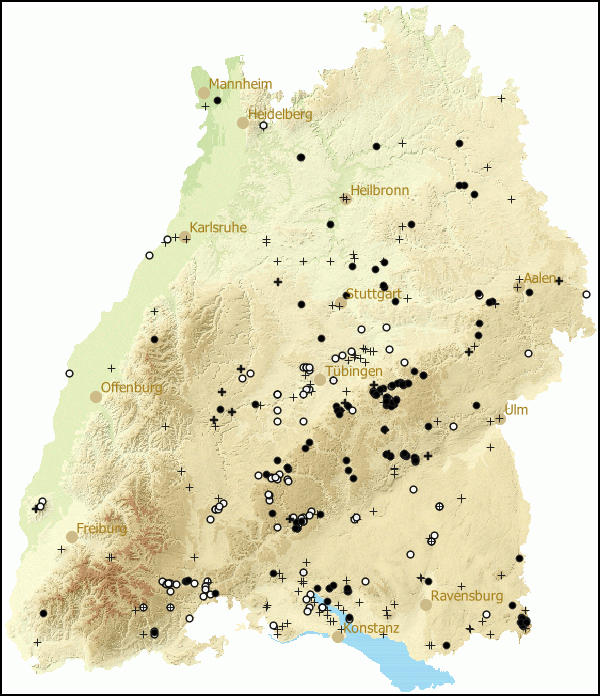 Verbreitung Macrogastra ventricosa in Baden-Wuerttemberg