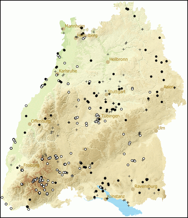 Verbreitung Pisidium casertanum in Baden-Wuerttemberg