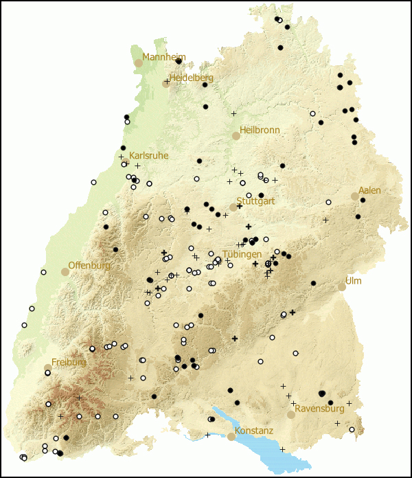 Verbreitung Pisidium personatum in Baden-Wuerttemberg