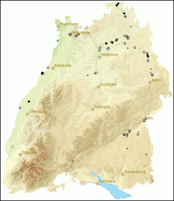 Verbreitung Pseudanodonta complanata in Baden-Wuerttemberg