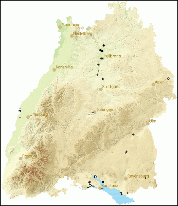 Verbreitung Radix ampla in Baden-Wuerttemberg