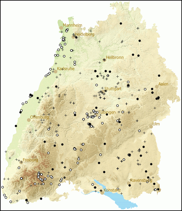 Verbreitung Radix labiata in Baden-Wuerttemberg