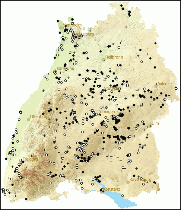 Verbreitung Trochulus hispidus in Baden-Wuerttemberg