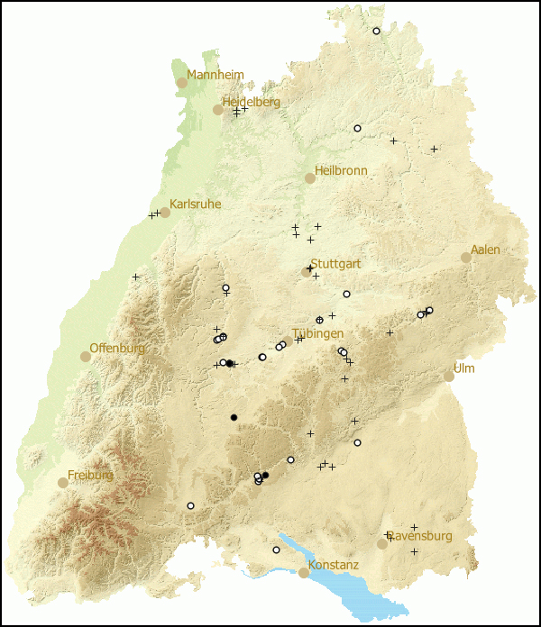 Verbreitung Vallonia declivis in Baden-Wuerttemberg