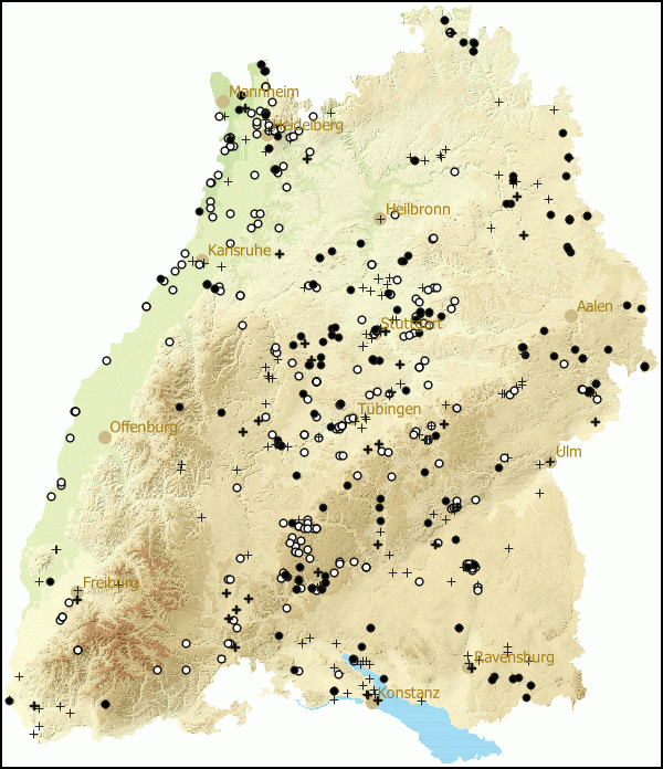 Verbreitung Vallonia pulchella in Baden-Wuerttemberg