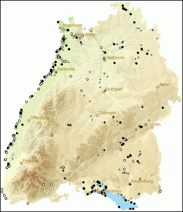 Verbreitung Valvata piscinalis in Baden-Wuerttemberg