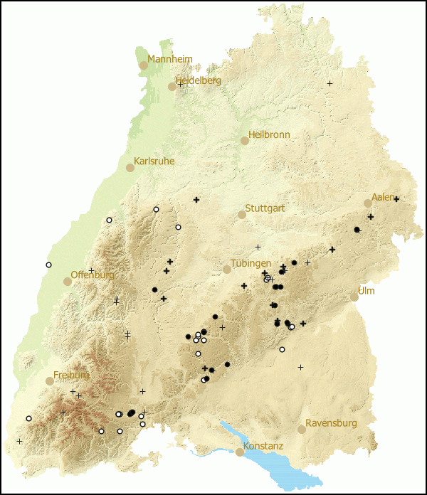 Verbreitung Vertigo alpestris in Baden-Wuerttemberg