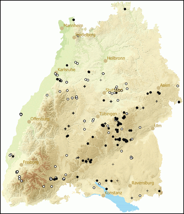 Verbreitung Vitrea contracta in Baden-Wuerttemberg