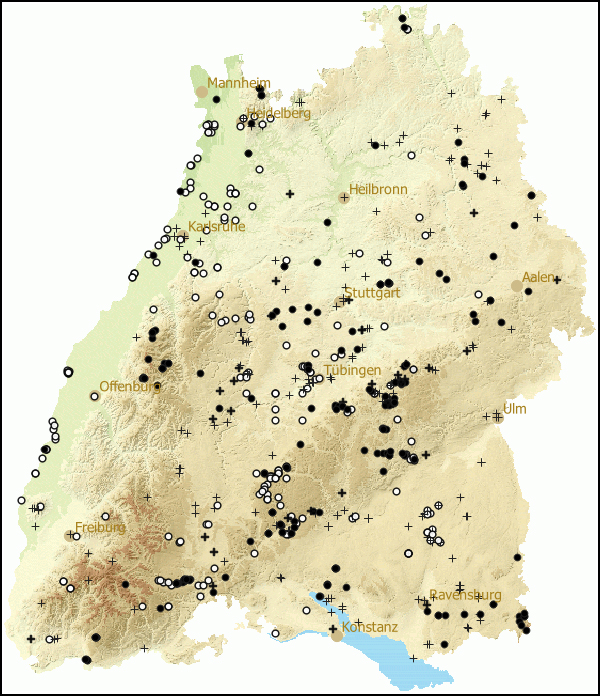 Verbreitung Vitrea crystallina in Baden-Wuerttemberg
