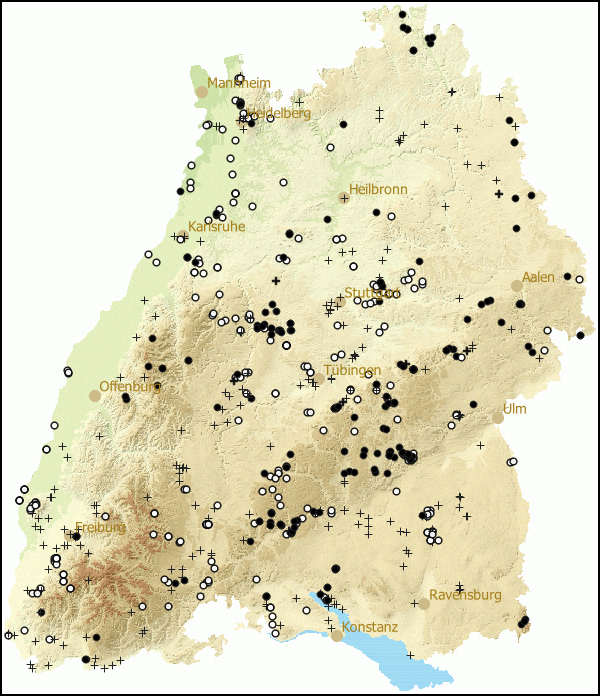 Verbreitung Vitrina pellucida in Baden-Wuerttemberg