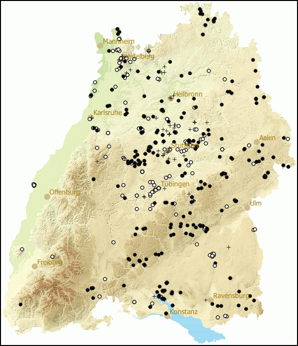 Verbreitung Vitrinobrachium breve in Baden-Wuerttemberg